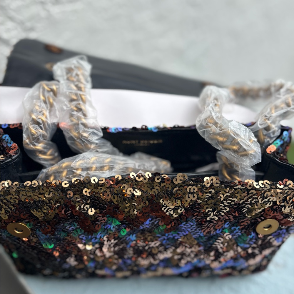 Kurt Geiger Multicolor Sequin Chain Shoulder Bag - Picture 9 of 10